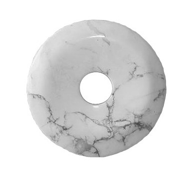 Pi-Stein Magnesit (Howlite) 30mm Pi-Stein Magnesit (Howlite) 30mm – Munay Ki Pi-Steine Donut
