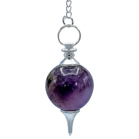 Pendel Amethyst Kugelform & Chakrakette Pendel Amethyst Kugelform & Chakrakette – Pendeln