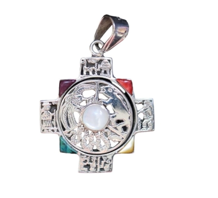 Silber Anhänger „Chakana“ 2. seitig) Silber Anhänger „Chakana“ 2. seitig) – Chakana