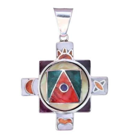 Silber Anhänger „Chakana“ 2. seitig) Silber Anhänger „Chakana“ 2. seitig) – Chakana