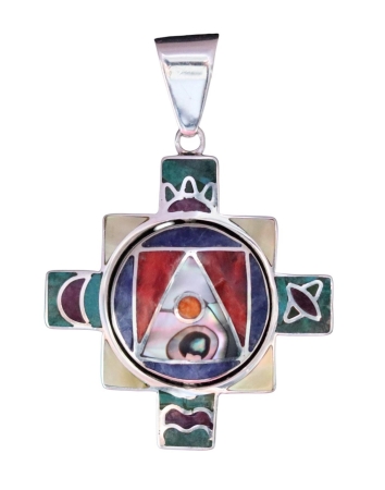 Silber Anhänger „Chakana“ 2. seitig) Silber Anhänger „Chakana“ 2. seitig) – Chakana