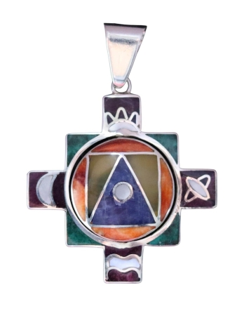 Silber Anhänger „Chakana“ 2. seitig) Silber Anhänger „Chakana“ 2. seitig) – Chakana