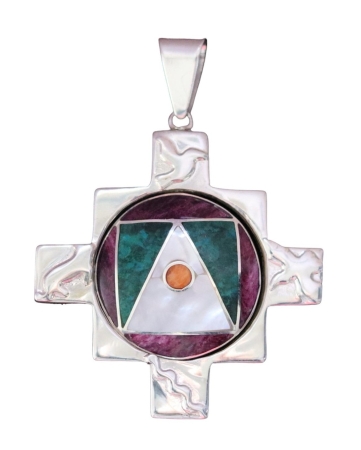 Silber Anhänger „Chakana“ 2. seitig) Silber Anhänger „Chakana“ 2. seitig) – Chakana